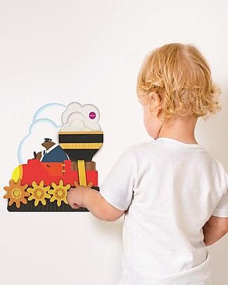 Oribel Vertiplay Wall Toy - Round & Round Goes Mr Bear Montessori Toys