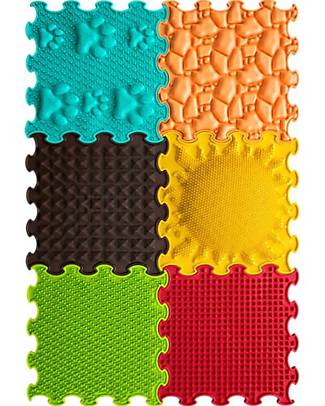 Ortoto Set of 6 Sensory Mats - Sunshine Garden - Enjoy the Benefits of Reflexology! Puzzle Mats