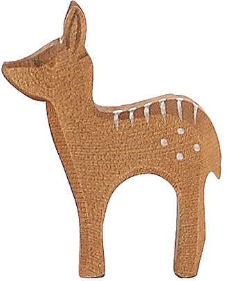 Ostheimer Fawn Standing, Hand-crafted, Sustainable Wood - 8 cm (H) Wooden Blocks & Construction Sets