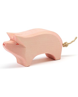 Ostheimer Pig Head High, Hand-crafted, Sustainable Wood - 6 cm (H) Wooden Blocks & Construction Sets