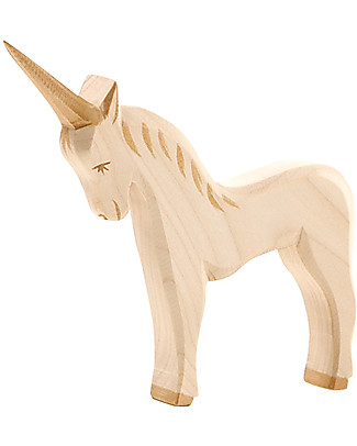 Ostheimer Unicorn, Hand-crafted, Sustainable Wood - 13.5 cm (H) Wooden Blocks & Construction Sets