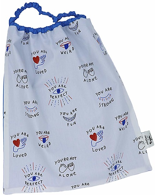 Ottod'Ame per Family Nation Bavaglio con Elastico - Reversibile - Tattoo - 100% Sostenibile e Made in Toscana - Perfetti per l'Asilo! Pullover Bibs
