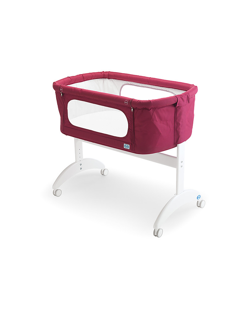 Pali Co Sleeping Cot Maya Bordeaux 0 6 Months Solid Beech Wood