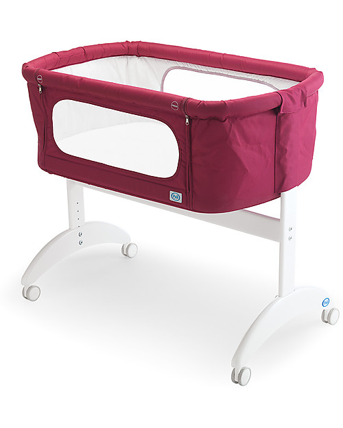 Pali Co-Sleeping Cot Maya, Bordeaux - 0-6 months, solid beech wood Next To Me Cribs