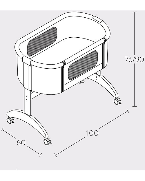 Pali Co-Sleeping Cot Maya, Sand - 0-6 months, solid beech wood Next To Me Cribs