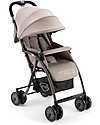 Pali Extra-Light Tre.9 Stroller, Sand Grey - Reclining, 3.9 kg only! Lights Strollers