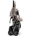 Pali Extra-Light Tre.9 Stroller, Sand Grey - Reclining, 3.9 kg only! Lights Strollers