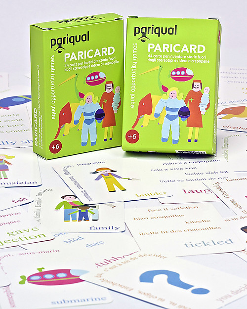 Pariqual Paricard - Hand-drawn Playing Cards - for Fun Storytelling beyond Stereotypes - Made in Italy Story Making Games