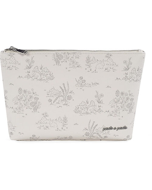 Pasito a Pasito Toilet Case - Toile De Jouy - Cream - 21x18 Makeup Bags and Pouches
