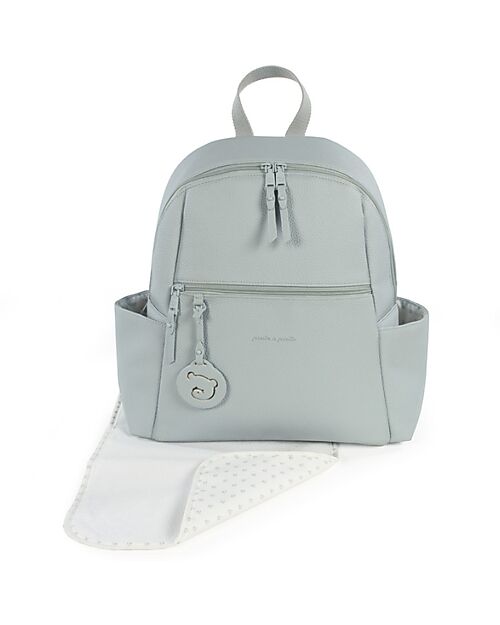 Pasito a Pasito Yummi Stroller Backpack with Changing Mat - Green - Faux Leather Changing Backpack