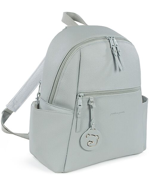 Pasito a Pasito Yummi Stroller Backpack with Changing Mat - Green - Faux Leather Changing Backpack