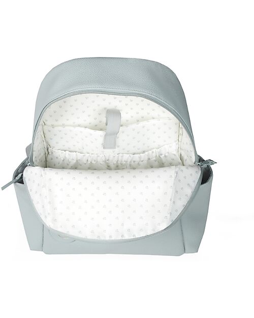 Pasito a Pasito Yummi Stroller Backpack with Changing Mat - Green - Faux Leather Changing Backpack