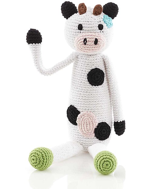 Pebble Cow Rattle - 30 cm tall, 100% organic cotton Rattles