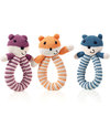 Pebble Crocheted Bear Rattle - Petrol Blue - Organic Cotton Rattles