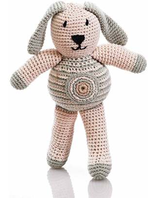 Pebble Crocheted Bunny Dove Grey - Fair Trade & Organic (20 cm tall) Crochet Soft Toys