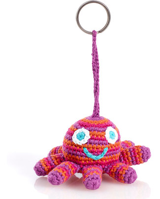 Pebble Crocheted Keyring - Pink Octopus Key Rings