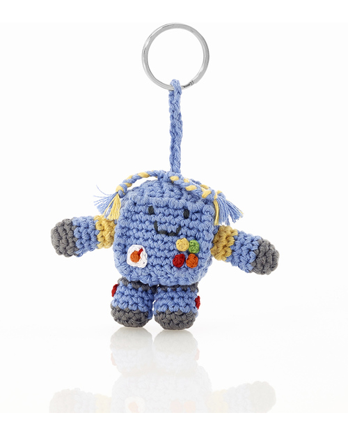 Pebble Crocheted Keyring - Robot Puppets