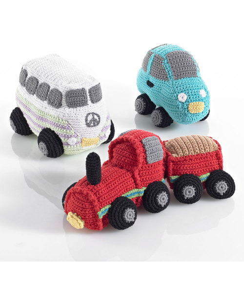 Pebble Crocheted Red Train Rattle - Fair Trade Rattles