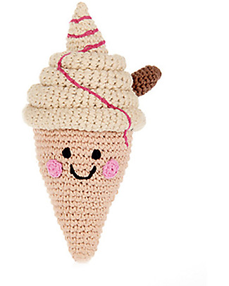 Pebble Friendly 99 Ice Cream Crocheted Rattle - Handmade! Rattles