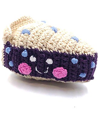 Pebble Friendly Slice Black Forest Cake Rattle - Handmade Puppets