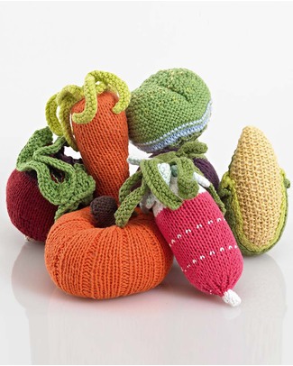 Pebble Individual Vegetable Rattles - Pumpkin - Fair Trade Rattles