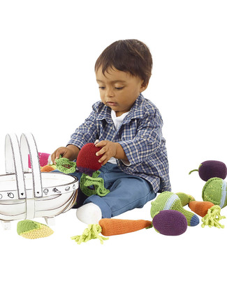 Pebble Individual Vegetable Rattles - Red Toadstool - Fair Trade Rattles