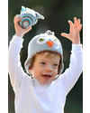 Pebble Knitted Owl Hat with Earflaps - Blue - Fair Trade Winter Hats