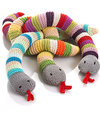 Pebble Knitted Snake Rattle - Green - Fair Trade - 60 cm Rattles