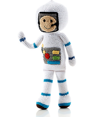 Pebble Once Upon a Time Crocheted Toy Spaceman, Fairtrade - Approx 30 cm tall Crochet Soft Toys
