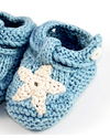 Pebble Organic Baby Bootie Dusky - Newborn - Egg Blue Slippers