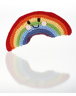 Pebble Rattle Friendly Rainbow - Fair Trade Teethers