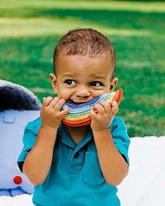 Pebble Rattle Friendly Rainbow - Fair Trade Teethers