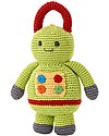 Pebble Robot Rattle - Lime - Fair Trade - 24 cm Rattles