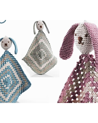 Pebble Sleepy Bunny Doudou - Pink - Organic Cotton Doudou & Comforters