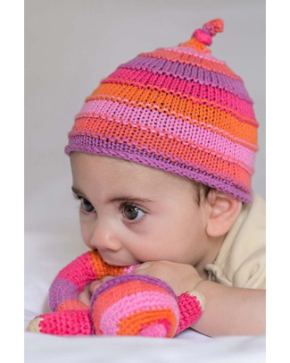 Pebble Striped Pink Hat - 100% Cotton Hats