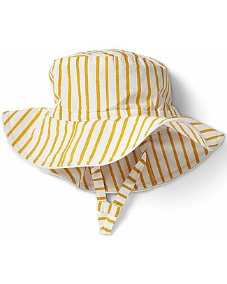 Pehr Bucket Hat with Stripes - Marigold - 100% GOTS Organic Cotton Sunhats