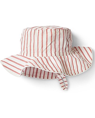 Pehr Bucket Hat with Stripes - Pink - 100% GOTS Organic Cotton Sunhats