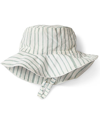 Pehr Bucket Hat with Stripes - Sea - 100% GOTS Organic Cotton Sunhats