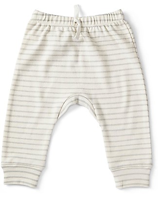Pehr Harem Pant with Stripes - Pebble - 100% GOTS Organic Cotton Trousers