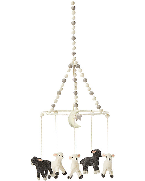 Pehr Lamb Mobile - 100% Wool Felt - Handmade with AZO-Free dyes Mobiles