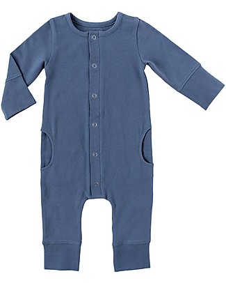 Pehr Long-sleeve Onesie - Cloud Blue - GOTS Organic Cotton - So Comfortable! Babygrows