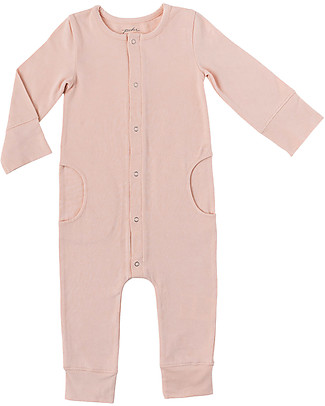 Pehr Long-sleeve Romper - Powder Pink - GOTS Organic Cotton - So Comfortable! Rompers