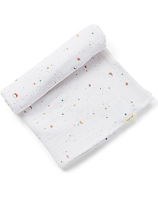 Pehr Muslin Swaddle 100% GOTS Organic Cotton - Celestial - 120x120cm Swaddles