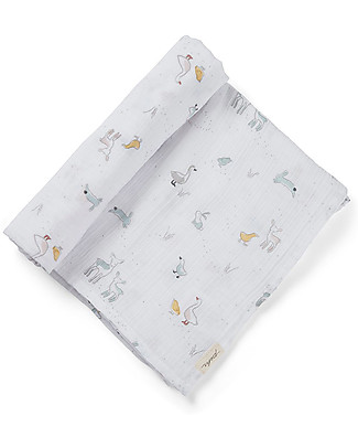 Pehr Muslin Swaddle 100% GOTS Organic Cotton - Just Hatched - 120x120cm Swaddles