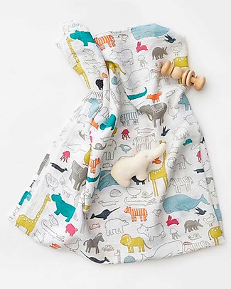 Pehr Muslin Swaddle 100% GOTS Organic Cotton - Noah's Ark - 120x120cm Swaddles