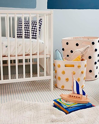 Pehr Pom Pom Basket - Bin - Marigold - 33 x 30,5cm - 100% Natural Cotton Storage organisers