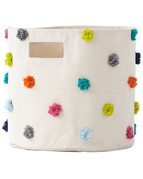 Pehr Pom Pom Basket - Bin - Multicolor - 33 x 30,5cm - 100% Natural Cotton Storage organisers