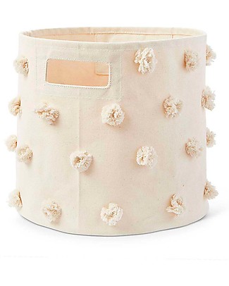 Pehr Pom Pom Basket - Bin - Natural - 33 x 30,5 cm - 100% Natural Cotton Storage organisers