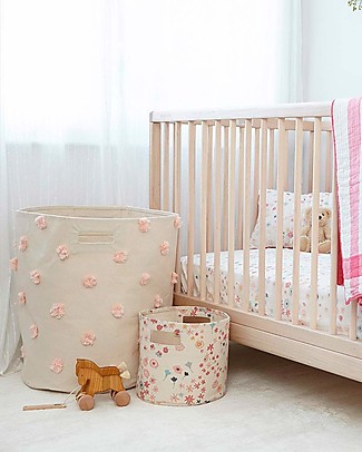 Pehr Pom Pom Basket - Hamper - Natural - 45,75cm x 51cm - 100% Natural Cotton Storage organisers