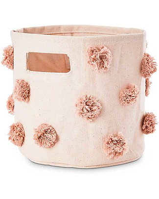 Pehr Pom Pom Basket - Mini - Rose Pink - 20,3cm x 17,8cm - 100% Natural Cotton Storage organisers